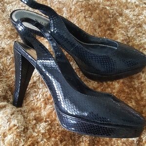 Snake skin Patten leather shoes